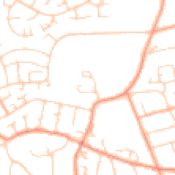 Daytime road noise heatmap for SL6 6JQ