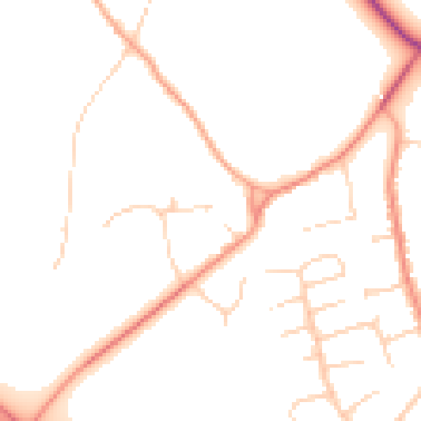 Daytime road noise heatmap for SL6 6QJ