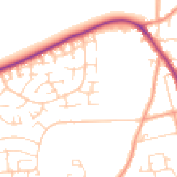 Daytime road noise heatmap for SL6 6SF
