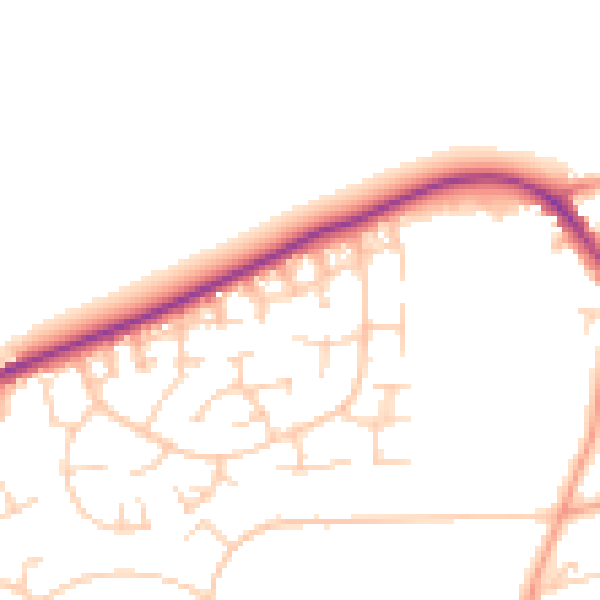 Daytime road noise heatmap for SL6 6SP