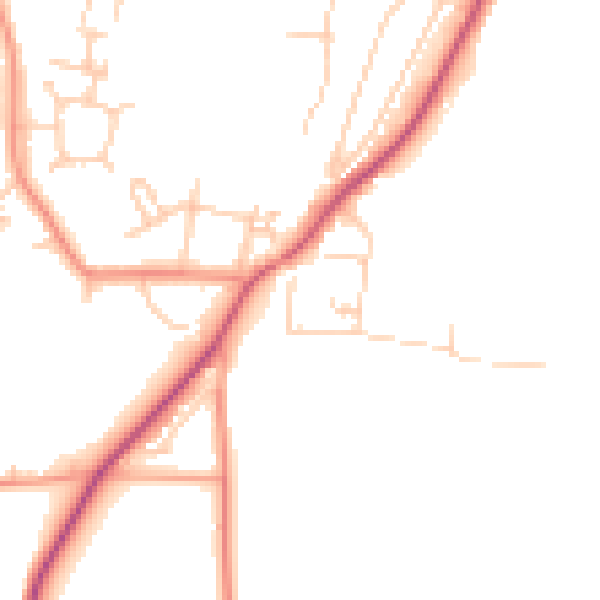 Daytime road noise heatmap for SL6 9DJ