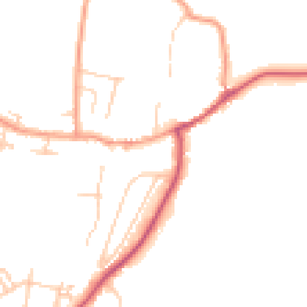 Daytime road noise heatmap for SL6 9DT