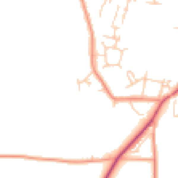 Daytime road noise heatmap for SL6 9GT
