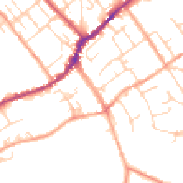 Daytime road noise heatmap for SL7 1AH