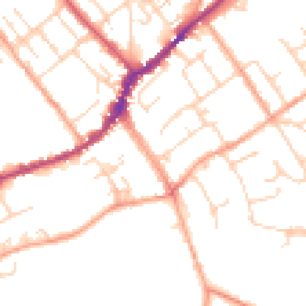Daytime road noise heatmap for SL7 1BA