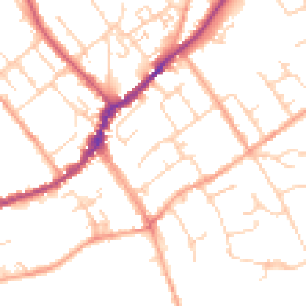 Daytime road noise heatmap for SL7 1BG