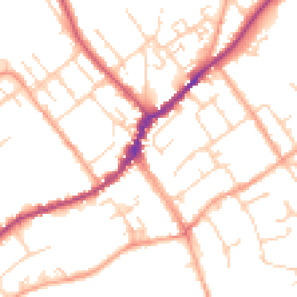 Daytime road noise heatmap for SL7 1BX