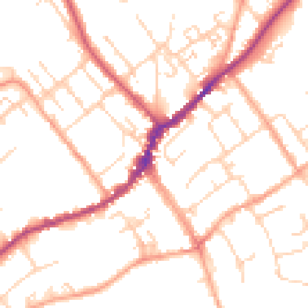 Daytime road noise heatmap for SL7 1DF