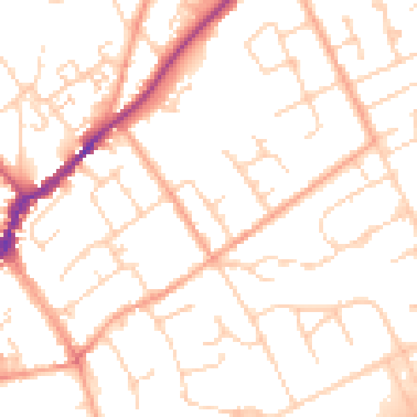 Daytime road noise heatmap for SL7 1DW