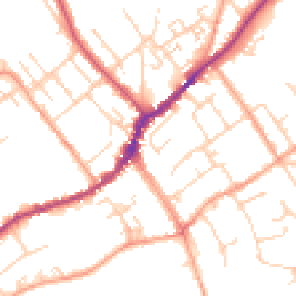 Daytime road noise heatmap for SL7 1EX