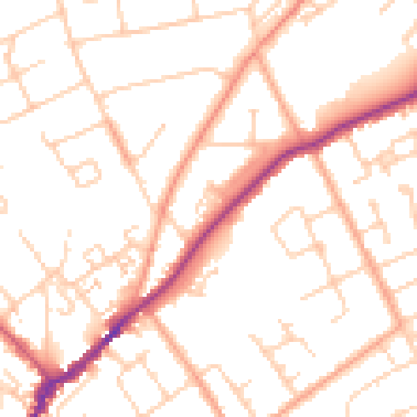 Daytime road noise heatmap for SL7 1GN