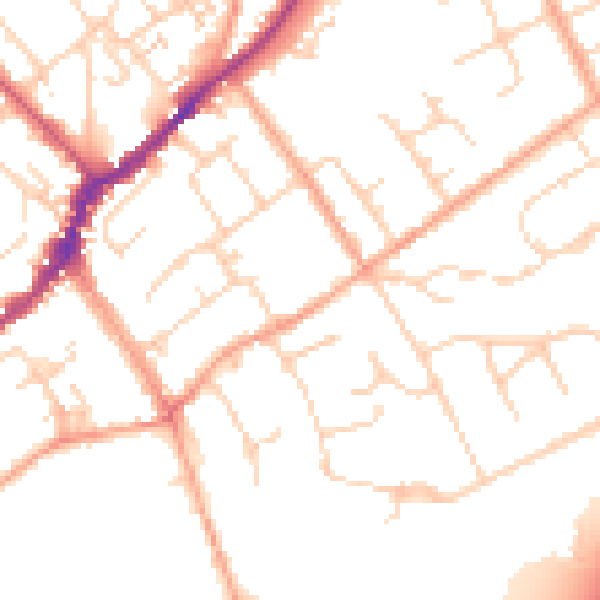 Daytime road noise heatmap for SL7 1PJ