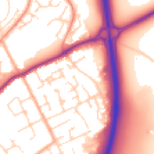 Daytime road noise heatmap for SL7 1UE