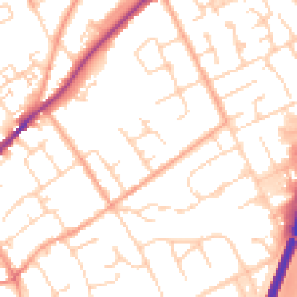 Daytime road noise heatmap for SL7 1XT