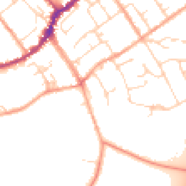 Daytime road noise heatmap for SL7 2AA