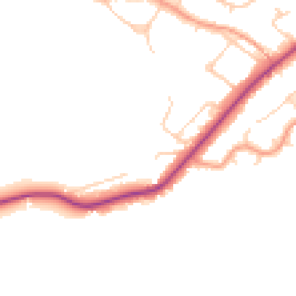 Daytime road noise heatmap for SL7 2ED