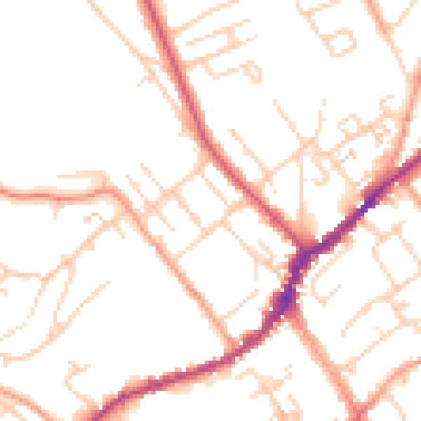 Daytime road noise heatmap for SL7 2QD
