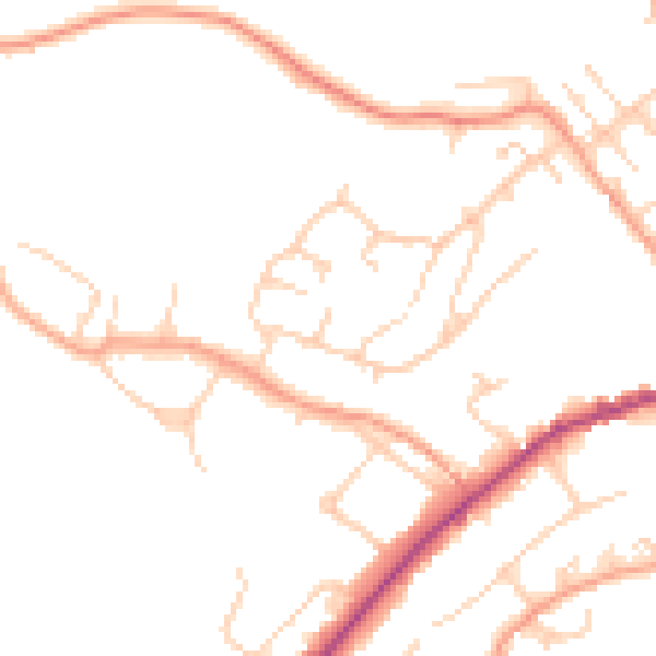 Daytime road noise heatmap for SL7 2RD