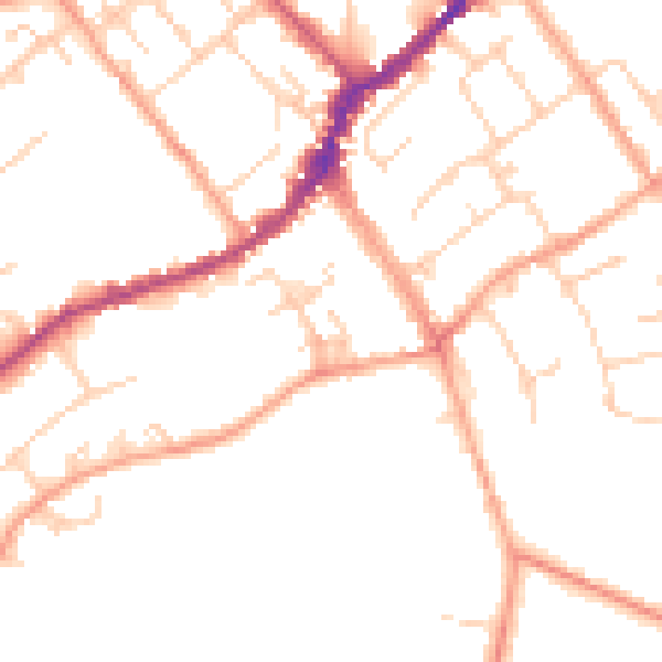 Daytime road noise heatmap for SL7 2UG