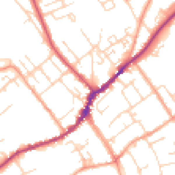 Daytime road noise heatmap for SL7 3AA