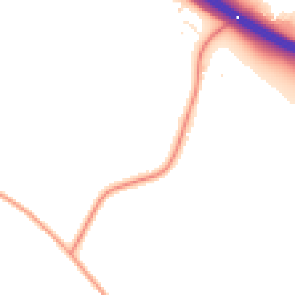 Night-time road noise heatmap for SL7 3DL