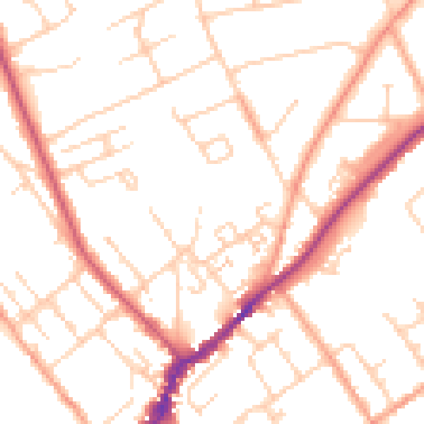 Daytime road noise heatmap for SL7 3EA