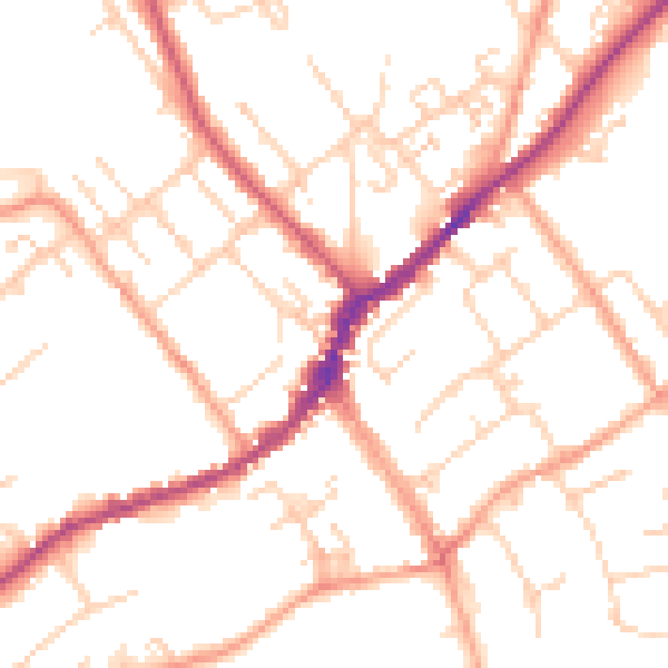 Daytime road noise heatmap for SL7 3HJ