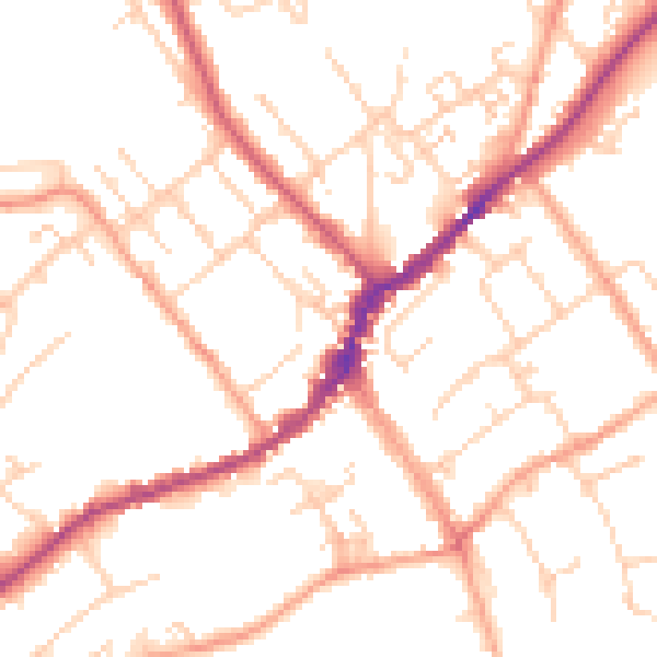 Daytime road noise heatmap for SL7 3HL