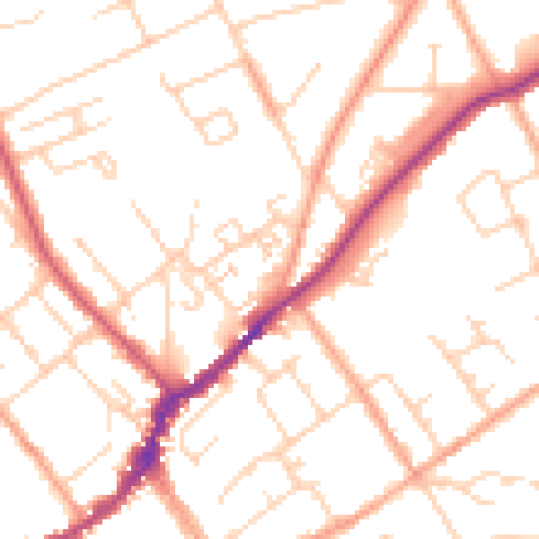 Daytime road noise heatmap for SL7 3HW