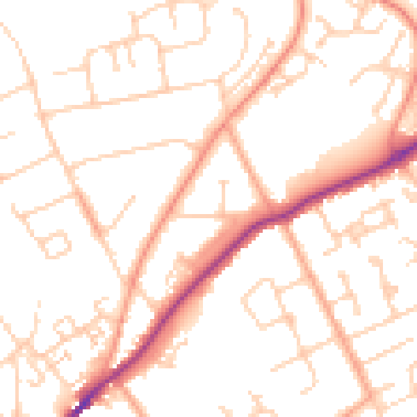 Daytime road noise heatmap for SL7 3JF