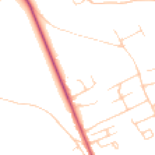 Daytime road noise heatmap for SL7 3TB