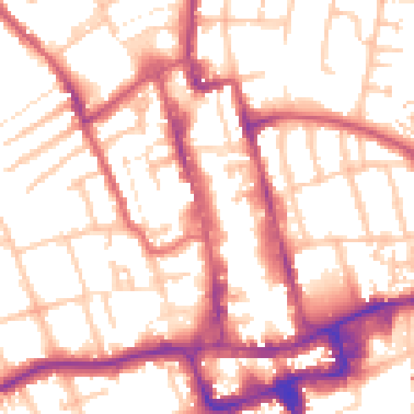 Daytime road noise heatmap for SM1 1AY