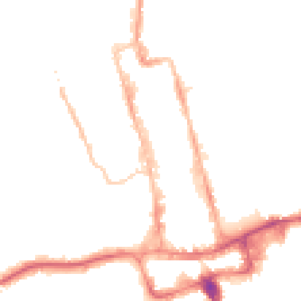 Night-time road noise heatmap for SM1 1AY