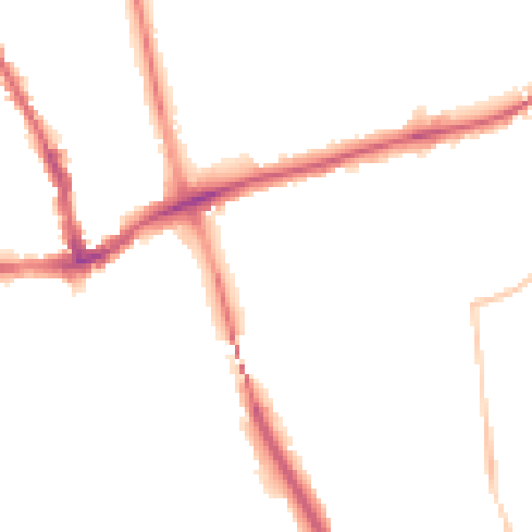 Night-time road noise heatmap for SM1 2BU