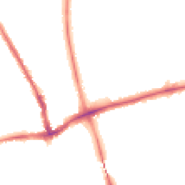 Night-time road noise heatmap for SM1 2DN