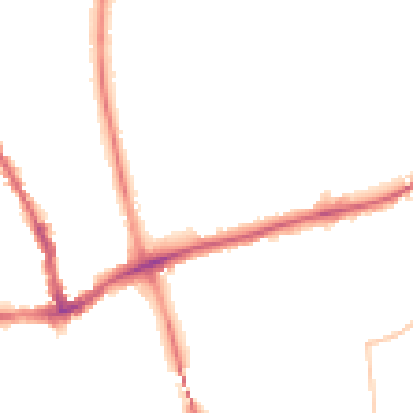 Night-time road noise heatmap for SM1 2ED
