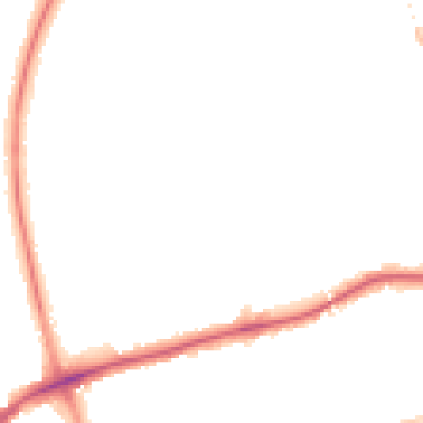 Night-time road noise heatmap for SM1 2EN