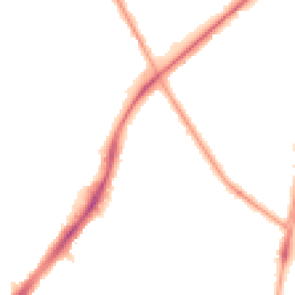 Night-time road noise heatmap for SM1 2PP