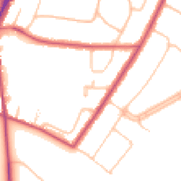 Daytime road noise heatmap for SM2 5LQ