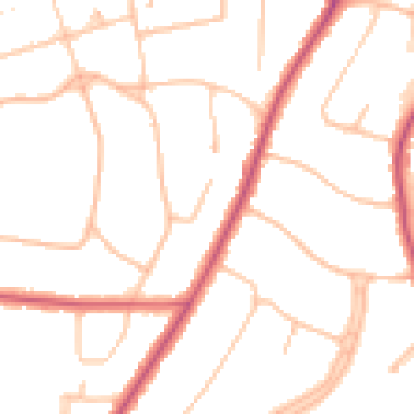 Daytime road noise heatmap for SM2 5SB