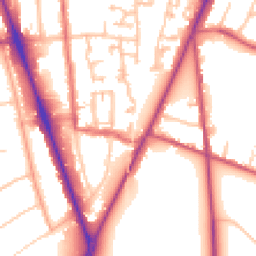 Daytime road noise heatmap for SM2 6BU