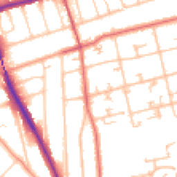 Daytime road noise heatmap for SM2 6HY