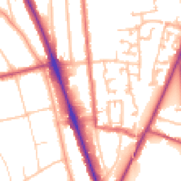 Daytime road noise heatmap for SM2 6JE