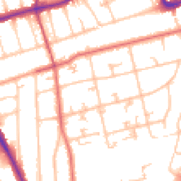 Daytime road noise heatmap for SM2 6NJ