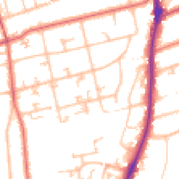 Daytime road noise heatmap for SM2 6QX