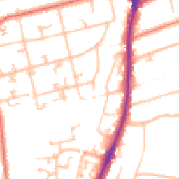 Daytime road noise heatmap for SM2 6QY