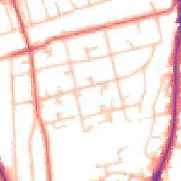 Daytime road noise heatmap for SM2 6SZ