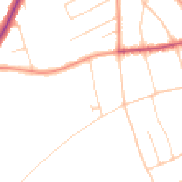 Daytime road noise heatmap for SM2 7HX