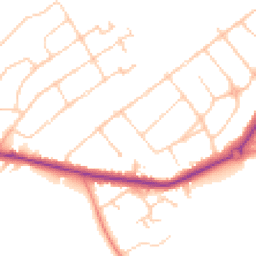 Daytime road noise heatmap for SM2 7JU