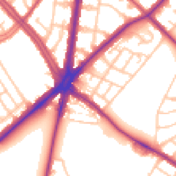 Daytime road noise heatmap for SM5 1AE